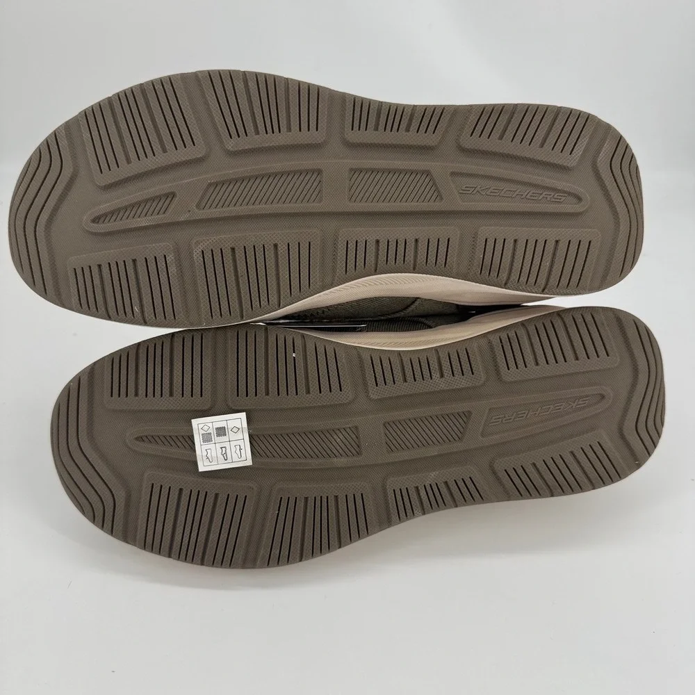 Skechers Mens Hands Free Slip-ins Swift Fit Taupe Sneaker 66747S TPE 10.5
